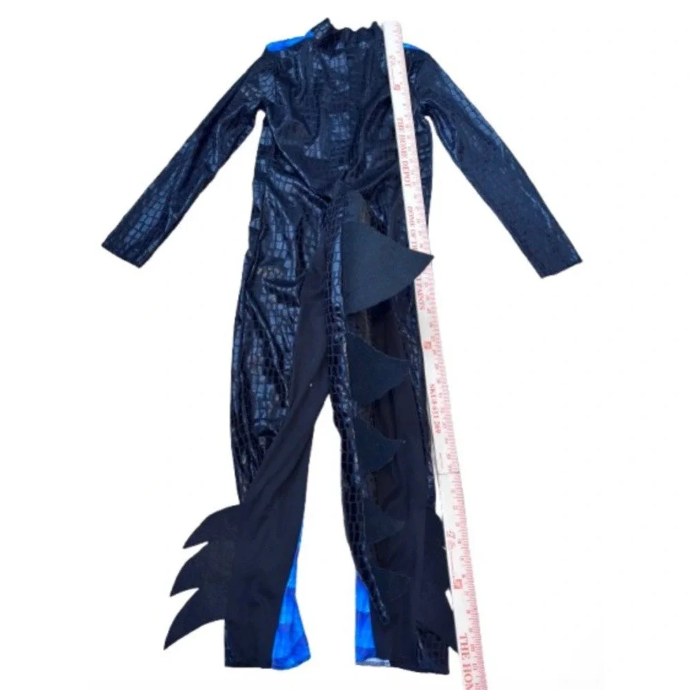 Halloween Costume Deadly Dragon Costume Youth Size Blue Black‎ Length 46